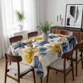 thumbnail image 6 of Yellow Floral Table Cloth Waterproof Tablecloths, Pastoral Pastel Blue Daisy Wildflower Tablecloth Dining Table Cover for Kitchen Party Tabletop Outdoor, Rectangle Tablecloth 60x102 Inch, 6 of 9