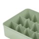 thumbnail image 3 of Organizador de calcetines y ropa interior, divisor de plástico de 15 celdas, cajón de armario, caja de almacenamiento para bragas, adornos, lazos, color verde, 3 of 14