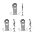 thumbnail image 3 of Worgeous 12 pcs  Stainless Steel Double Hooks Wall Mounted Coat Hook Metal Wall Hooks for Hanging Garage Hook Storage Hooks Screw Utility Hooks, 3 of 8
