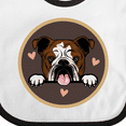 thumbnail image 4 of Inktastic English Bulldog for Dog Lover Girls Baby Bib, 4 of 4
