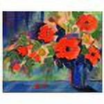 Trademark Art "Red Flowers" Canvas Art by Sheila Golden