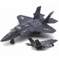 thumbnail image 5 of large Alloy Pull Back F-35 Fighter Model Music Led Aircraft Toy Gift, Black, 22*14*6cm, 5 of 5