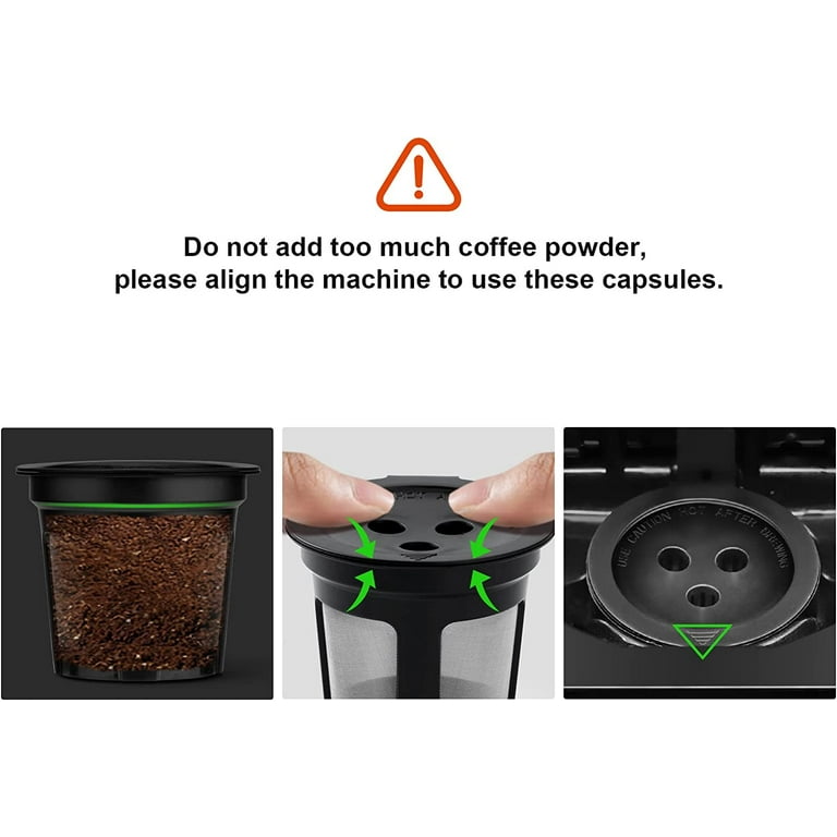 4 Pack Reusable Coffee Pods for Ninja Dual Brew Coffee Maker, GAITON  Reusable K Pod Permanent K Cups Filters Compatible with Ninja CFP201 CFP301  CFP400 Dual Brew Pro 