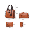 thumbnail image 2 of Set 4 Bolsas Mujer Moda Cartera Tote Abeleza Pu Color Gris, 2 of 5