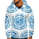 thumbnail image 2 of Hombres Casual Deportes Fitness Sudadera Con Capucha Cremallera Gradiente Tie-Dye Estampado Chaqueta Pompotops  oipoqjl36512, 2 of 4