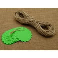 thumbnail image 6 of 100 Pcs Scalloped Blank Wedding Hang Tag Bonbonniere Favor Lolly Bag Gift Tags with Jute Twines - Colors Available, 6 of 7