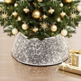 thumbnail image 1 of Collar para árbol de Navidad NIBESSER, lentejuelas plateadas con purpurina, 30 cm, 1 of 8