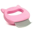 thumbnail image 1 of Peine masajeador para quitar el pelo de mascotas, cepillo suave para quitar el pelo enmarañado, herramienta para quitar el pelo largo y corto, para gatos, perros, cachorros, conejos (rosa), 1 of 4