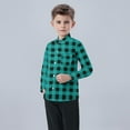 thumbnail image 4 of Wancir Little Big Boys Girls & Mens Plaid Flannel Shirt Button Down Family Matching Outfits, 4 of 7