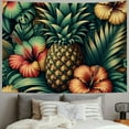 thumbnail image 2 of GOSMITH Palm Leaves Hibiscus Flowers Tropical Pineapples Tapestry Painting, 2 of 6
