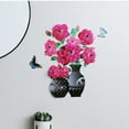 thumbnail image 4 of Fashion PVC Self-Adhesive Waterproof Refrigerator Decorative Decals 3D Stickers Butterfly Floral Decals Simulation Flower Vase Wall Sticker 9, 4 of 8