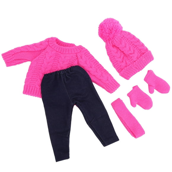 Toys Doll Clothing Outfits, Non- Baby Doll Clothes, Cute Appearance For Girl Dolls Baby Doll Q18-788 Rose Rouge Pour Poupée De 43 Cm