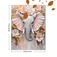 thumbnail image 3 of Elegant Elephant with Flowers Canvas Art Print， Perfect for Living Room， Bedroom， Bathroom， Office， and Hallway Decoration, 3 of 8