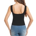 thumbnail image 2 of MuXiKeJi Clothes Women Built-in Bra Tank Tops Sleeveless Casual Shirts Racerback Ribbed Fitted Tank Tops, 2 of 2