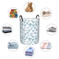 thumbnail image 6 of Balery Hand Drawn Turtle Round Laundry Basket with Handles Waterproof Freestanding Laundry Hamper for Clothes Toys in the Dorm and Family-Medium, 6 of 8