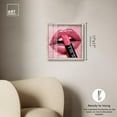 thumbnail image 4 of Lipstick Sparkle Girl Shadowbox Print Fashion Art Prints by Art Remedy, Blonde Frame, 16 x 16, 4 of 6