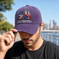 thumbnail image 2 of DORKASM 9/11 25th Anniversary Hat 911 Memorial Flag Floral Baseball Purple one size, 2 of 6