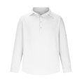 thumbnail image 1 of pstuiky camisas de manga larga para hombre, Camisa de hombre con botones de un tercio, de playa, de manga larga, de color liso, con solapa, informal, para uso diario. Tops casuales para hombres xl, 1 of 5