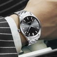 thumbnail image 5 of Mens Stainless Steel Analog Watch Mens Wrist Dress Water Proof Watch Quartz Classic Work Business Casual Watch With Roman Numeral, 5 of 6
