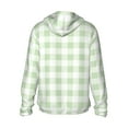 thumbnail image 2 of Goofa Green Checkboard Printed Women's UPF 50+ Sun Protection Hoodie Jacket Lightweight Long Sleeve Sun Shirt for Women with Pocket Hiking Outdoor-3X-Large, 2 of 9