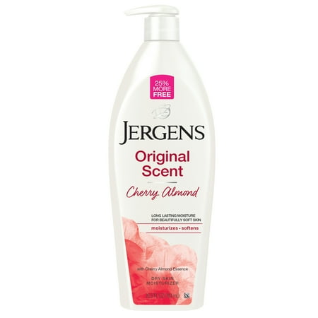 Jergens Original Scent with Cherry Almond Body Lotion, Dry Skin Body Moisturizer, 26.5 oz