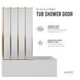 thumbnail image 6 of 56-in. x 33-in. Accordion-Style Bathtub Shower Door in Matte Black & Brushed Gold, 6 of 13