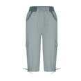 thumbnail image 4 of Asqwmvz Clearance Cargo Pants Women Capri Pants for Women Wide Leg Pants Woman Summer Pants for Women 2024 High Waisted Pants for Women Lounge Pants Women Cropped Pants for Women S-XXXL, 4 of 6