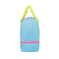 thumbnail image 6 of CRCKT Kids 12.5" Weekender Polyester Duffel with Drop Bottom Shoe Compartment - Blue, Green, Pink Colorblock, 6 of 9