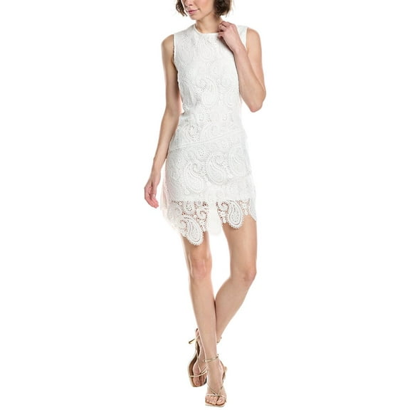 Adrianna Papell womens  Lace Sheath Dress, 6, White