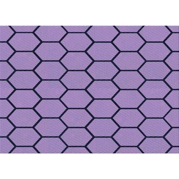 Ahgly Company Machine Washable Indoor Rectangle Transitional Bright Lilac Purple Area Rugs, 2' x 4'