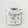 thumbnail image 2 of Monos finos de verano para niños, de algodón, impermeables, de manga corta, antiadherentes, ropa de comedor para bebés, delantal con babero para niños, 2 of 6