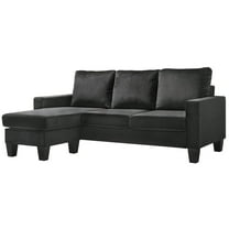 Glory Furniture Jessica Sofa Chaise in Black Color