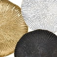 thumbnail image 4 of Alexandra Round Black & Gold Abstract Metal Glam Wall Plates, 4 of 6