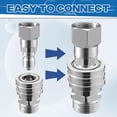 thumbnail image 3 of Npt 3/8 Inch Male Female Quick Connector Kit Pressure Washer Adapters M22 Thread, 3 of 9