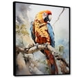thumbnail image 2 of Designart "Delightful Companionship Of Sunny Parrots" Parrot Floater Framed Canvas Wall Art, 2 of 5