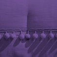 thumbnail image 4 of D.N.G. BEDDINGS 5 Piece Boho Chic Pom Pom Comforter, All Season Down Alternative Bedding Comforter with 4 Pillow Shams (King/California King Size, Purple) 800 Thread Count, Egyptian Cotton., 4 of 6