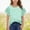 Green, variant on BRGZLK Boys Girls Summer Casual Top,Children's Trendy Solid Color Round Neck Shirt soft Versatile Short Sleeved T-Shirt Green 7-8 Years