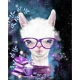 thumbnail image 2 of Sheena Pike Art 26x32 Gold Ornate Wood Framed with Double Matting Museum Art Print Titled - Tea and Books Llama, 2 of 4