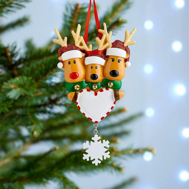 4Pcs Personalized Deer Family 2, 3, 4, 5, 6 Christmas Tree Decorations Cute Santa Deer Winter Gift Year Durable 2023 Home Christmas Decoration Set Creative Gift (Christmas Deer) - Walmart.com
