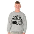 thumbnail image 4 of Great Indoors Couch Potato Gamer Nerd Men's Big & Tall Crewneck Sweatshirt Brisco Brands 2X, 4 of 5