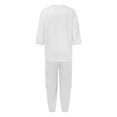 thumbnail image 5 of Women Satin Pajama Set Half Sleeve Top & Pants, Soft Polyester, Casual Summer Loungewear, 5 of 5