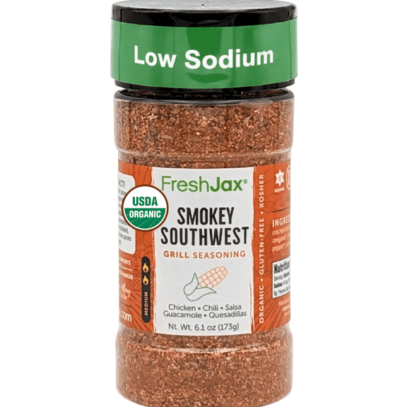FreshJax Organic Smokey Southwest Grill Seasoning, 6.1 oz Bottle