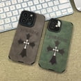 thumbnail image 2 of Funda personalizada para iPhone 15Pro de piel aterciopelada con tapa abatible en color verde moderno Far Peak Blue para hombre y mujer, 2 of 6