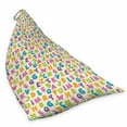 thumbnail image 2 of ABC Lounger Chair Bag, Funny Letters in Lively Colors Cartoon Style ABC Alphabet on Polka Dots Backdrop, High Capacity Storage with Handle Container, Lounger Size, Multicolor, by Ambesonne, 2 of 5