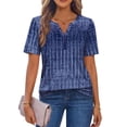thumbnail image 4 of Fantaslook Womens Blouses Dressy Casual Tops Summer Short Sleeve V Neck Shirts Business Work Blouses, 4 of 10