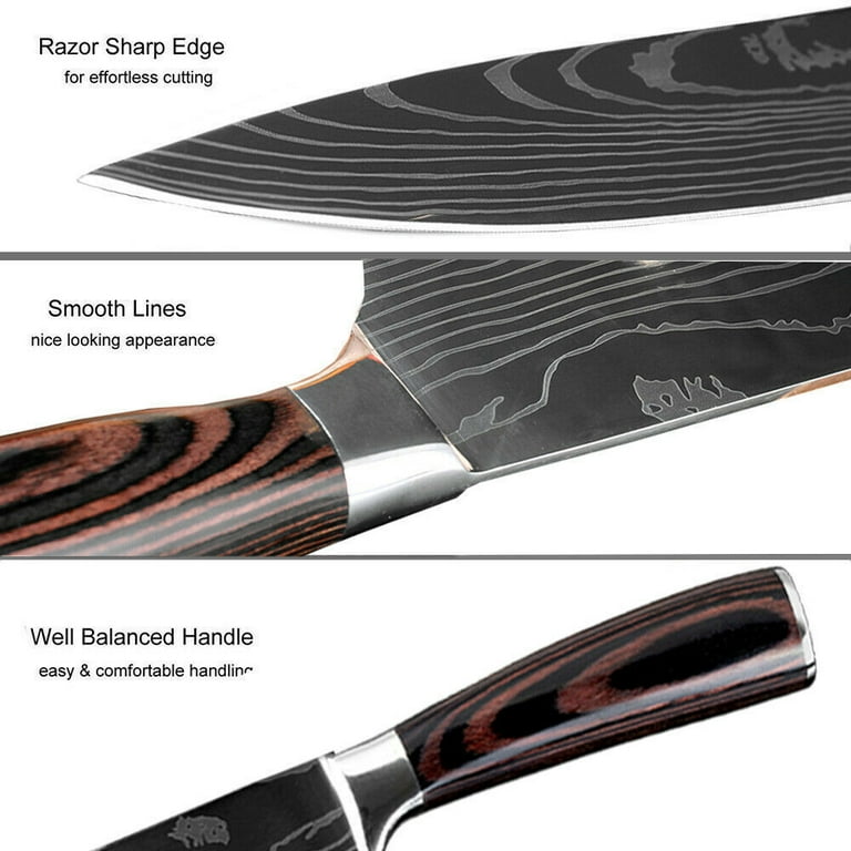 MAD SHARK Knife Set, Professional 5 Piece Kitchen Chef Knife Set, German  High Carbon Stainless Steel Ultra Sharp Knives Sets, Ergonomic Handle Home