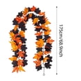 thumbnail image 2 of Halloween Pumpkin Garland 68 Inch Fall Leaf Decor For Mantle Staircase Porch Indoor Outdoor Autumn Thanksgiving Multicolor Party Decoration, 2 of 6