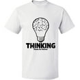 thumbnail image 2 of OXI T-Shirt - Thinking Please Be Patient, Basic Casual T-Shirt for Men's and Women Fleece T-Shirt Short Sleeve - White Small, 2 of 3