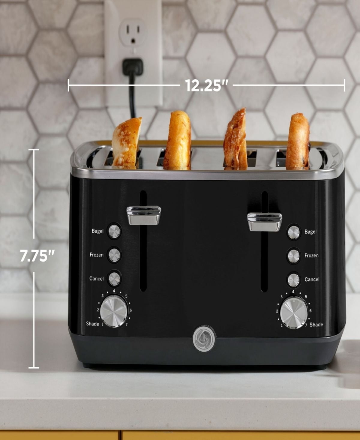4 - slice toaster with separate controls and extra - wide slots
