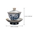 thumbnail image 2 of 1 set of Ceramic Tea Cup Ceramic Tea Bowl Traditional Tea Ware Tea Cup with Tray, 2 of 8